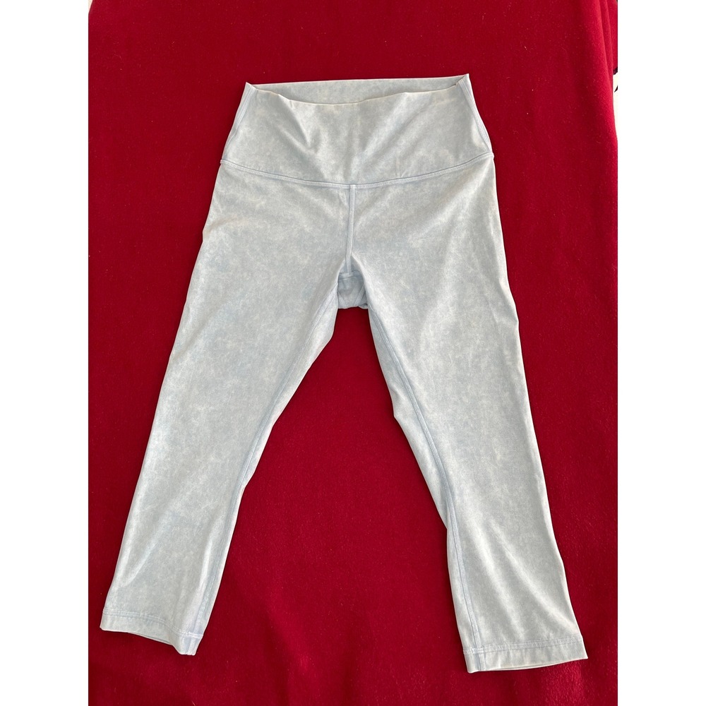Lululemon Align High-Rise Crop 21 Stone Wash Light Blue Nulu Leggings Size 8